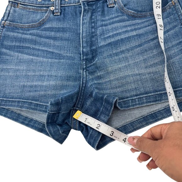 Abercrombie & Fitch Womens 6 High Rise Denim Short Shorts / Eyelet Waist Detail - Picture 7 of 11